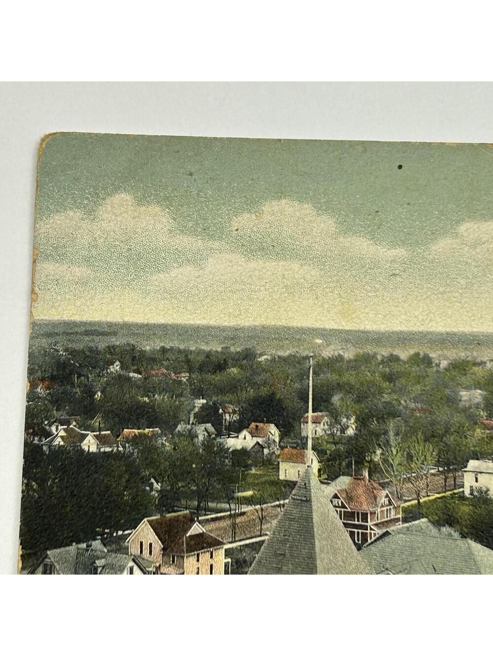 1908 Postcard Iowa Falls IA Ellsworth College Birds Eye View SE Old Main Tower - Picture 6 of 16